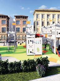 Castillo mobiliario parques infantiles Proyecto Benavente